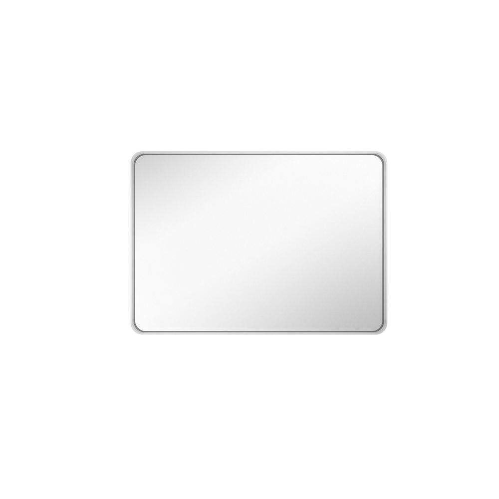 20 in. W x 28 in. H Rectangular Aluminum Alloy Framed Wall Bathroom Vanity Mirror with Round Corner in White price history on PriceWatchPro
