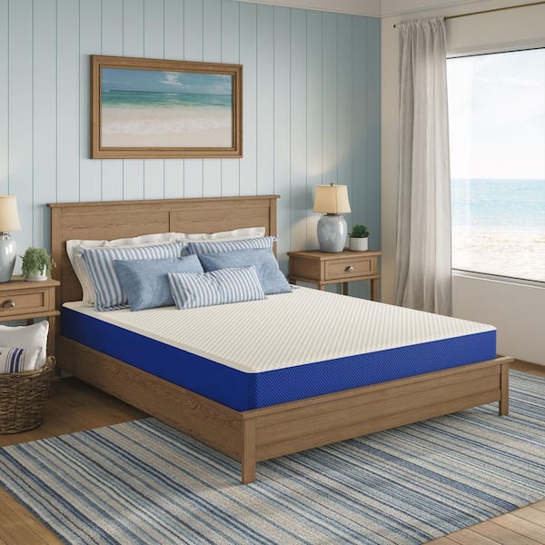 Refresh Twin Size Medium Firm Hybrid 8 in. Bed-in-a-Box Mattress-Cooling Gel Memory Foam, Quiet Wrapped Springs