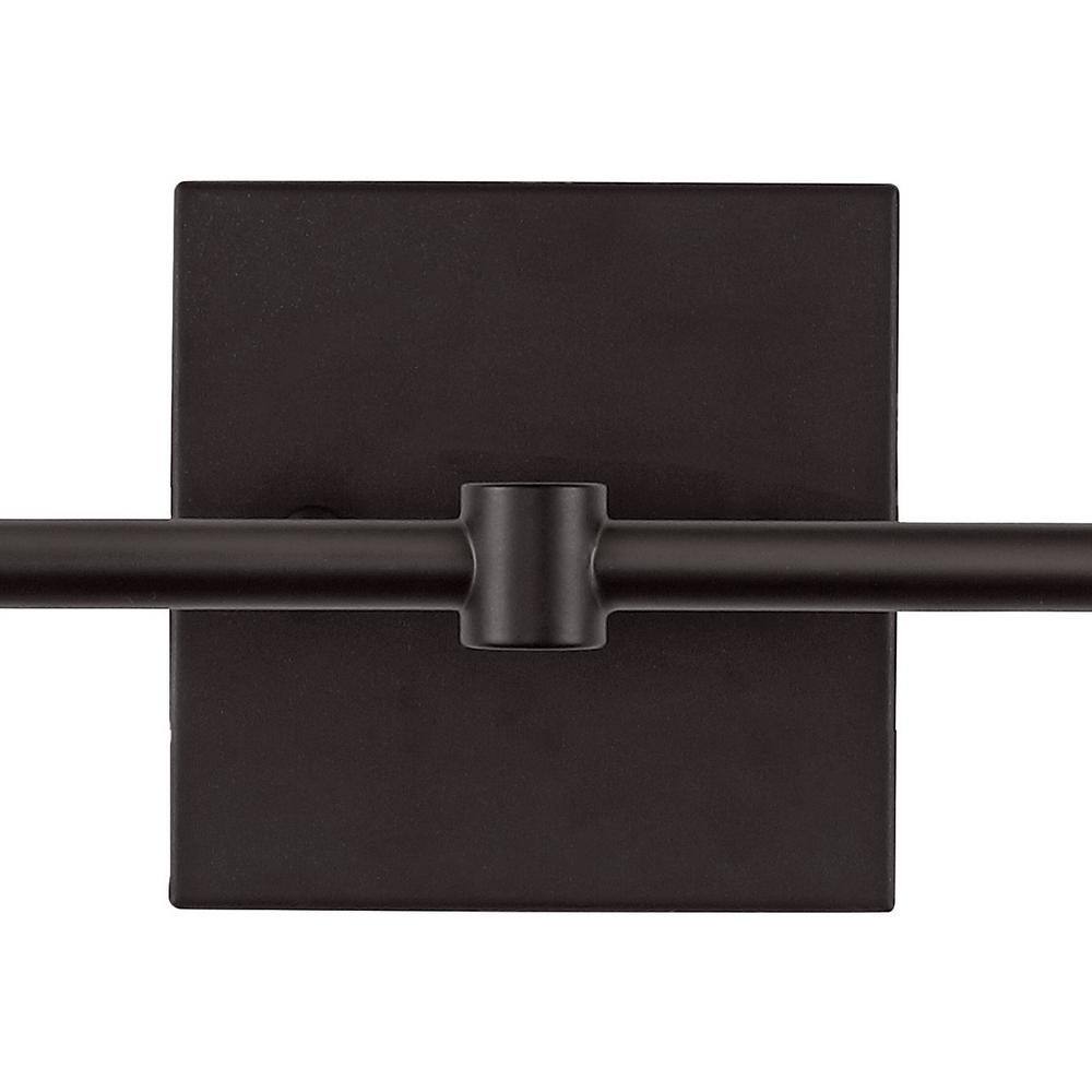 Cato Modern 13.5" Oil-Rubbed Bronze LED Vanity Light with Clear Glass
