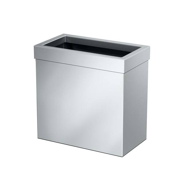Gatco Modern Waste Can Rectangle in Chrome