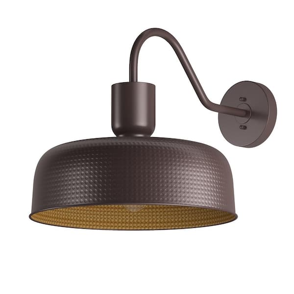 aiwen Outdoor 17.72 in. H Gooseneck Barn Sconce Light Farmhouse Exterior Hardwired Wall Light with No Bulbs Included