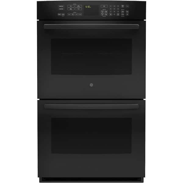 GE 30 in. Double Electric Smart Wall Oven Self-Cleaning with Convection and WiFi in Black