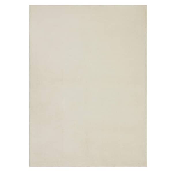 Beige 10 ft. x 13 ft. Solid Thick Shag Soft Washable Indoor Carpet for Living Room Hallway Bedroom Area Rug