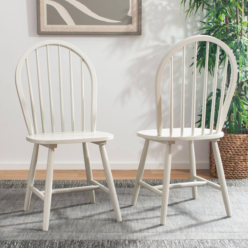 Camden Off-White High Back Windsor Side Chair Set