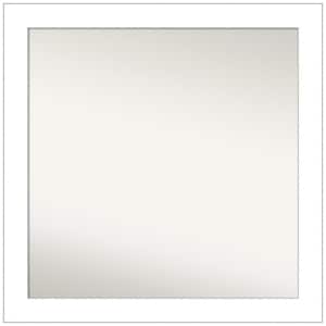 Wedge White 30 in. W x 30 in. H Square Non-Beveled Framed Wall Mirror in White