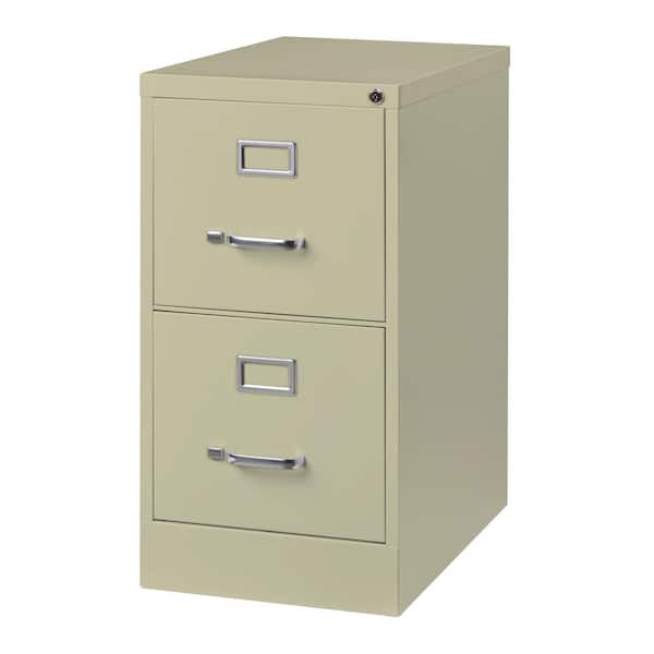Hirsh 25 in. D 2-Drawer Putty Metal Letter Width 15 in. W Vertical File Cabinet Commercial Grade
