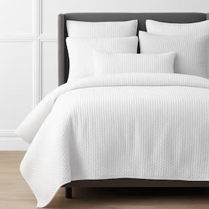 Legends Paloma Cotton Textured King Quilt in White