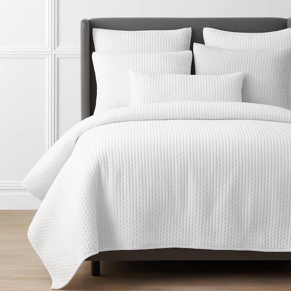 The Company Store Legends Luxury Paloma Cotton Textured Queen Quilt in White