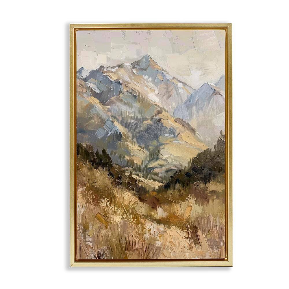 Rugged Valley View by Petal Prints Design Gold Floater Frame Nature Graphic Art Print 31 in. x 21 in. price history on PriceWatchPro