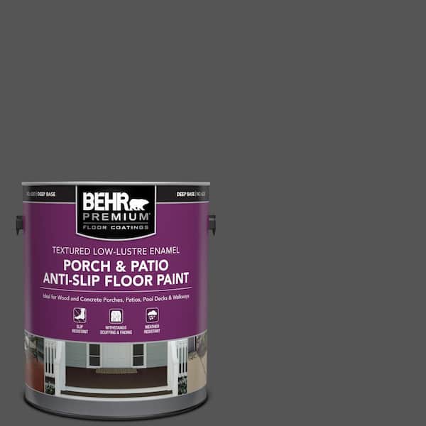 1 gal. #PPU25-01 Carbon Copy Textured Low-Lustre Enamel Interior/Exterior Porch and Patio Anti-Slip Floor Paint