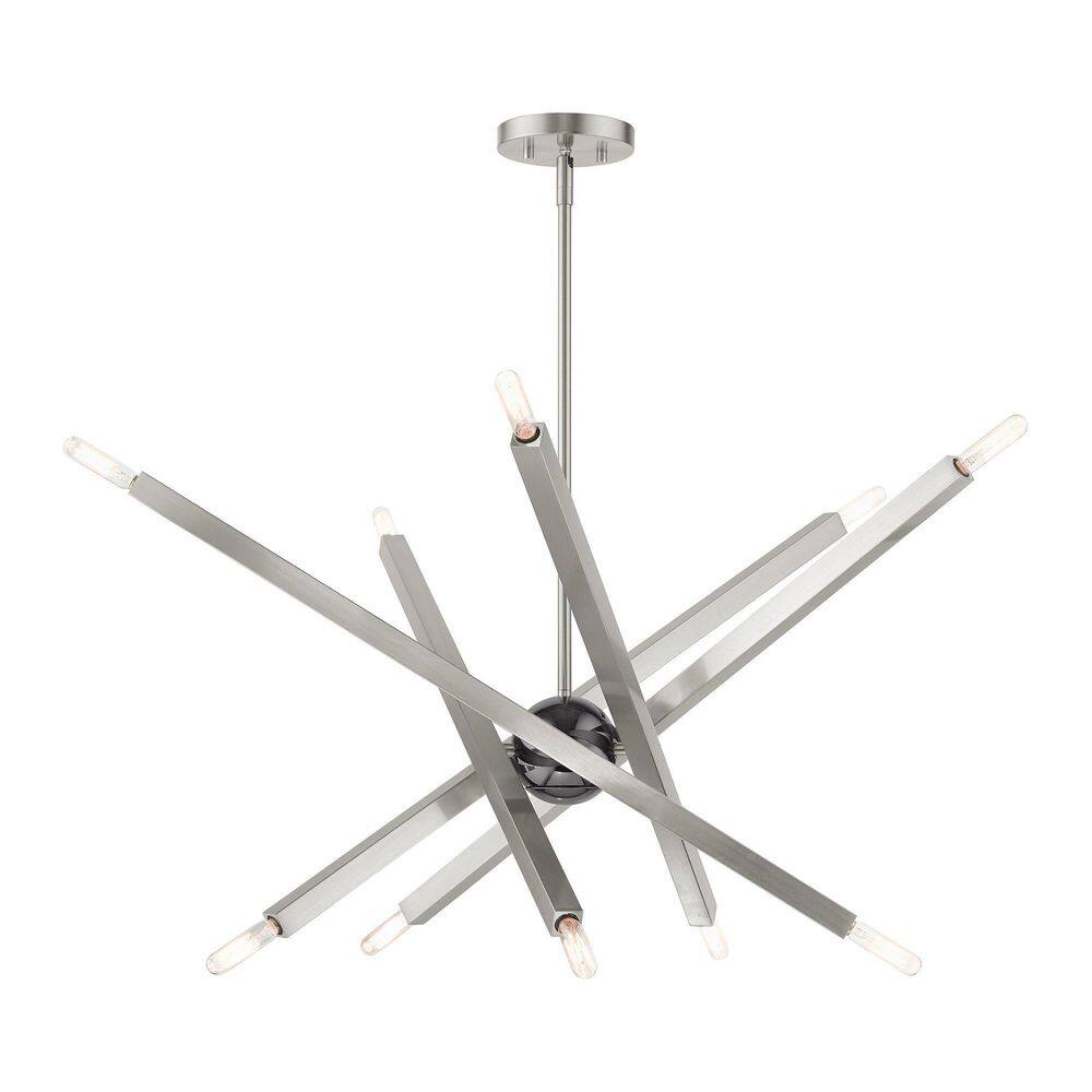Monaco Brushed Nickel 10-Light Sputnik Chandelier