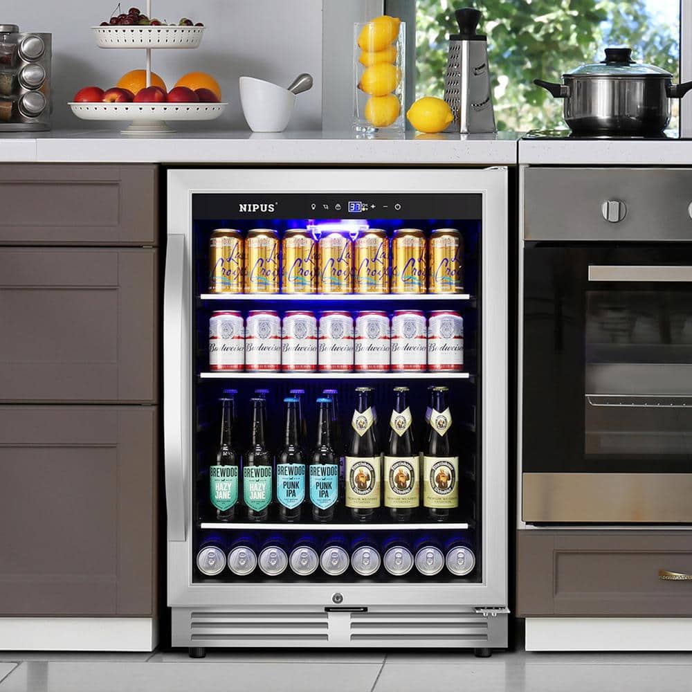 Nipus 23.42 in. Single Zone 190 Can Beverage Cooler