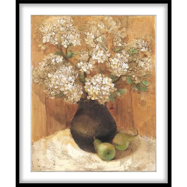 PTM Images 9.75 in. x 11.75 in. "Hydrangea with Pears"Framed Wall Art