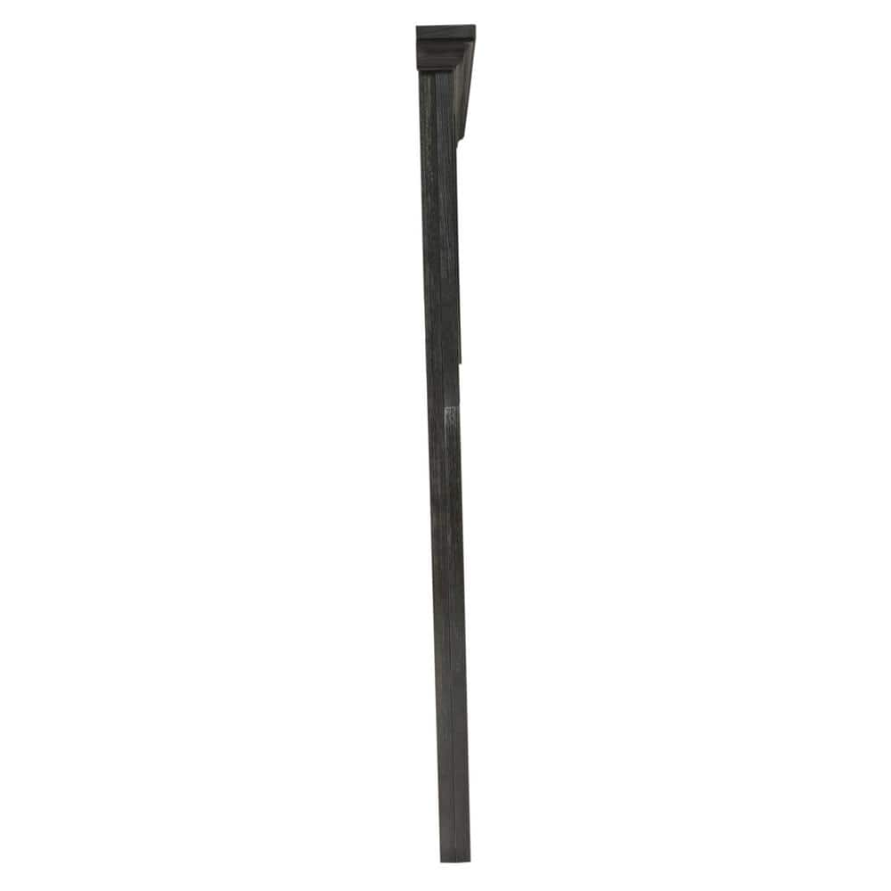 Rustic Black Mahogany Queen Panel Headboard