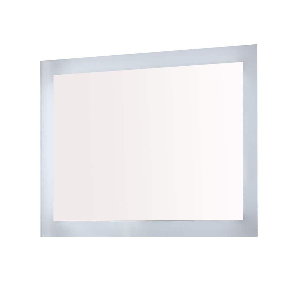 36-Inch Rectangular LED Bathroom Mirror with Bluetooth Speakers