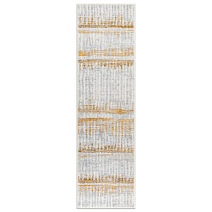 Contemporary Bohemian Yellow 2 ft. x 7 ft. Area Rug