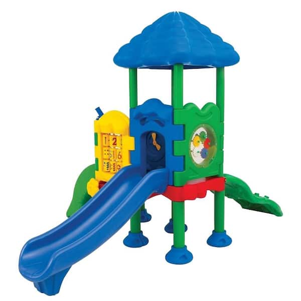 Ultra Play Discovery Center Commercial Playground 2 Deck with Roof Anchor Bolt Mounting