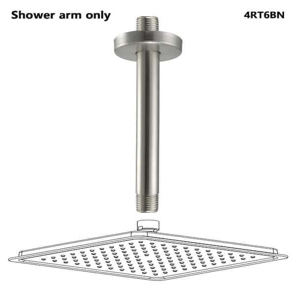 6 in. Round Shower Arm, Brushed Nickel