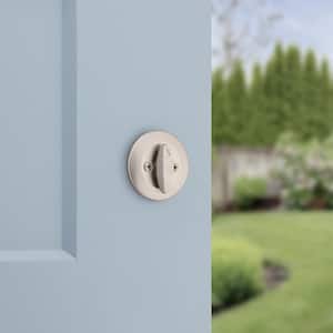 663 Single-Sided Deadbolt in Satin Nickel with Microban Antimicrobial Technology