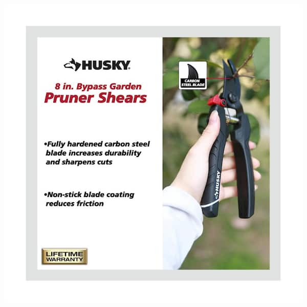 Husky 8 in. Multipurpose Garden Pruning Scissors Husky-9 - The