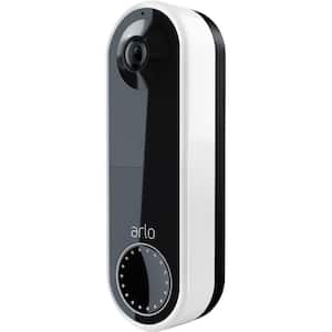 Arlo Essential Wire-Free Video Doorbell - HD Video, 180° View, Night Vision, 2-Way Audio, Wireless Security, White