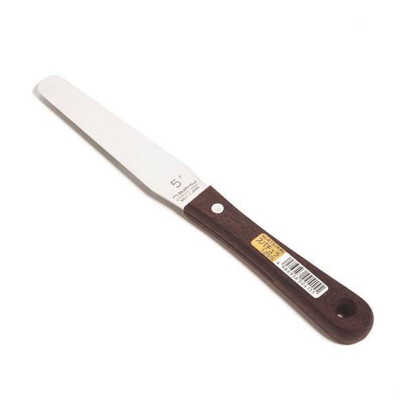 Nisaku 5 in. Stainless Steel Wooden Handle Spatula