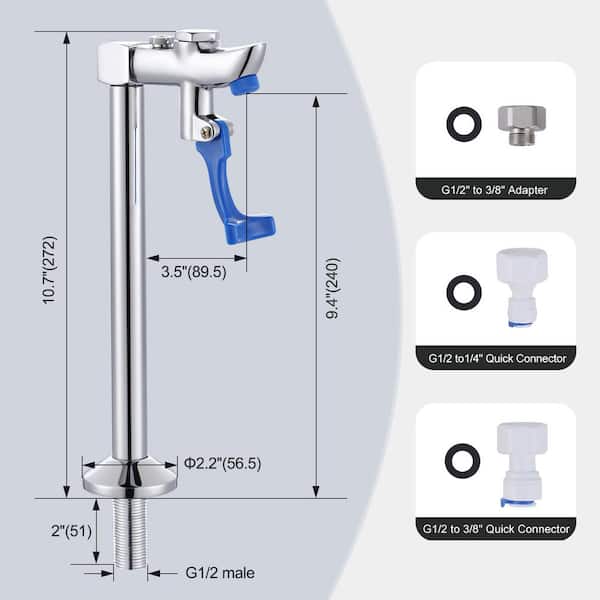 ARCORA Commercial Deck Mounted Single Handle Glass Filler Faucet, Chrome