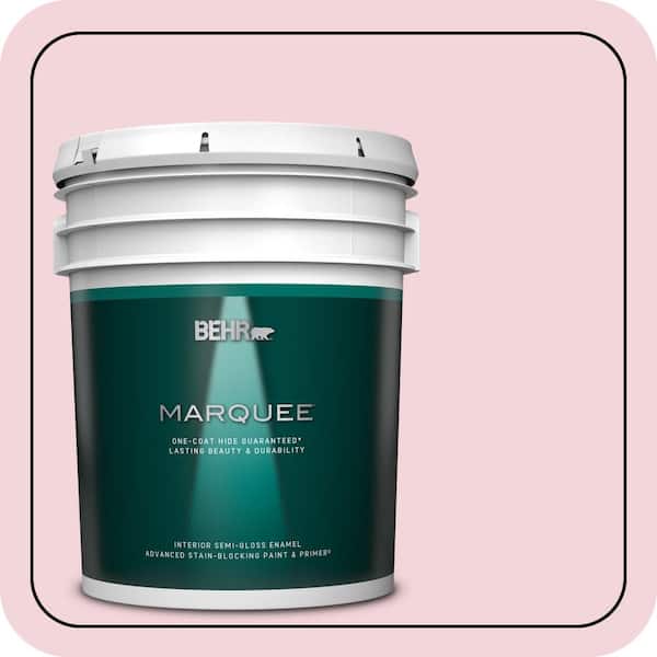 BEHR MARQUEE 5 gal. #M150-1 Lotus Petal Semi-Gloss Enamel Interior Paint & Primer