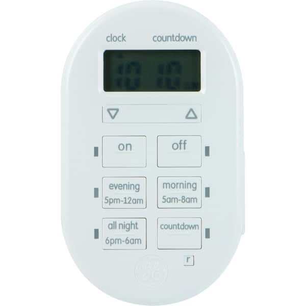 GE TouchSmart 15-Amp 6-Preset and 24-Hourly Settings Indoor Digital Timer with 1-Polarized Outlet - White