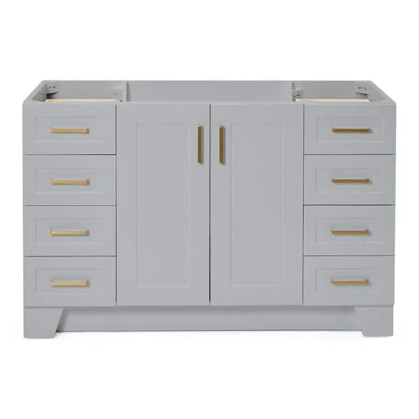 ARIEL Taylor 54 in. W x 21.5 in. D x 34.5 in. H Freestanding Bath Vanity Cabinet Only in Grey