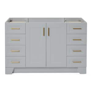 Taylor 54 in. W x 21.5 in. D x 34.5 in. H Freestanding Bath Vanity Cabinet Only in Grey