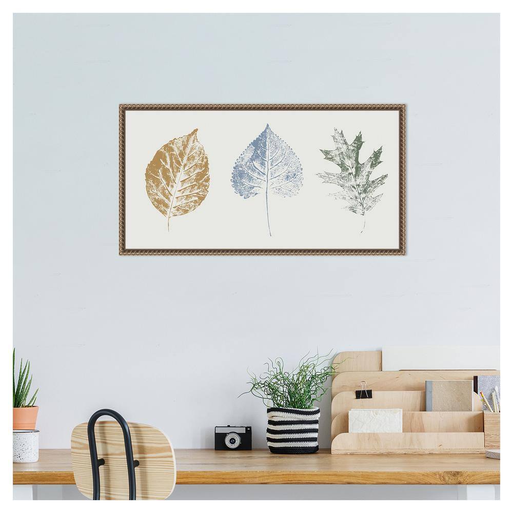 Fall Visions I Abstract Botanical Canvas Art with Bronze Frame