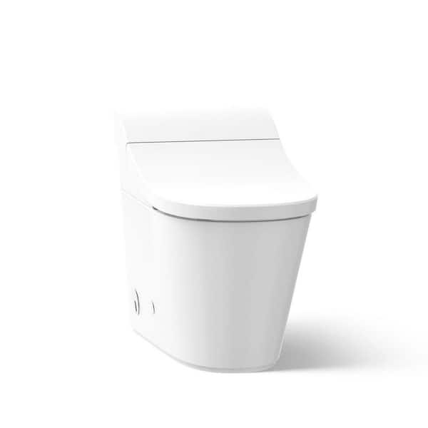Innate 12 in. Rough In One-Piece 1.0/1.28 GPF Dual Flush Elongated Smart Bidet Toilet in White with Warm Air Drying