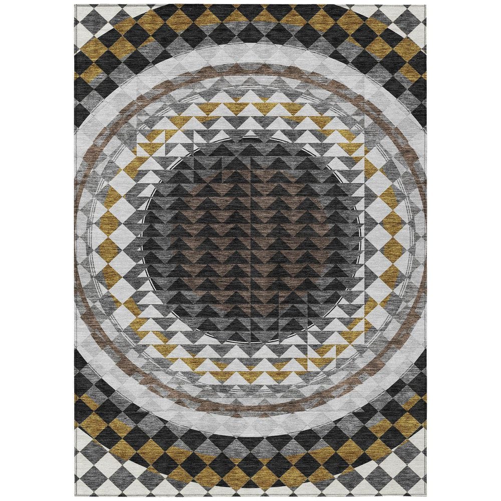 Chantille Machine Washable Indoor/Outdoor Abstract ACN2685 Black 10 ft. x 14 ft. Area Rug price history on PriceWatchPro