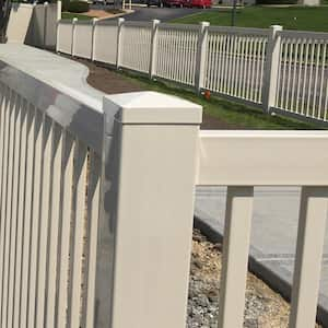 38 in. Vinyl Tan Railing Post Sleeve Kit