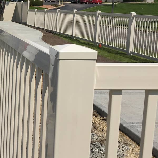 38 in. Vinyl Tan Railing Post Sleeve Kit