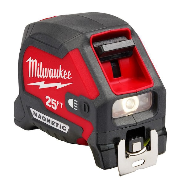 Milwaukee 25 ft. x 1-1/16 in. Compact Wide Blade Tape Measure with LED