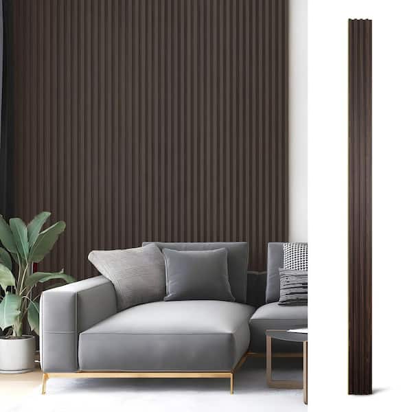 Art3dwallpanels Cherry 0.83 in. x 0.65 ft. x 8 ft. Wood Slat Acoustic Panels,  MDF Decorative Wall Paneling (4 Piece/21 sq. ft.) A31hd004 - The Home Depot