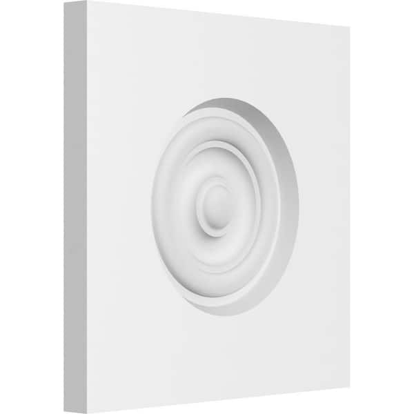Ekena Millwork 6 in. W x 6 in. H x-1/2 in. P Standard Sedgwick Bullseye Rosette with Square Edge (2-Pack)