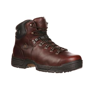 Men's Mobilite Waterproof 6 inch Lace Up Work Boots - Soft Toe - Brown 10 (W)