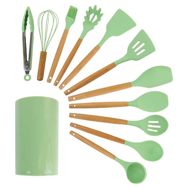 Green 12 Piece Utensil Set