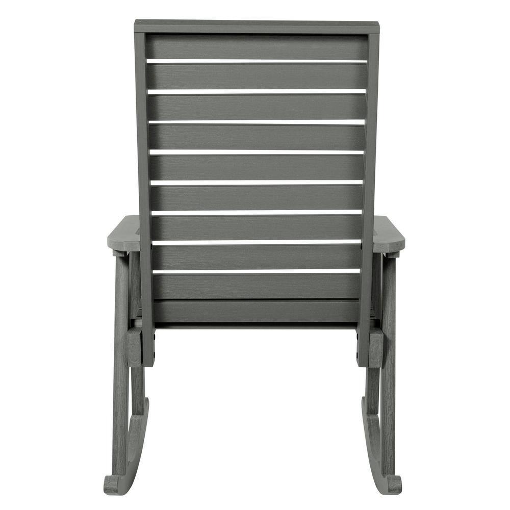 Coastal Teak Synthetic Wood Weatherly Rocking Chair