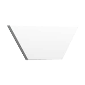 1-1/8 in. x 1/2 ft. x 1-3/5 ft. Trapezium Primed White Polyurethane Decorative 3D Wall Paneling (2-Pack)