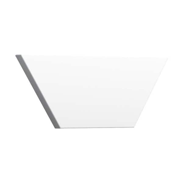 ORAC DECOR 1-1/8 in. x 1/2 ft. x 1-3/5 ft. Trapezium Primed White Polyurethane Decorative 3D Wall Paneling (2-Pack)