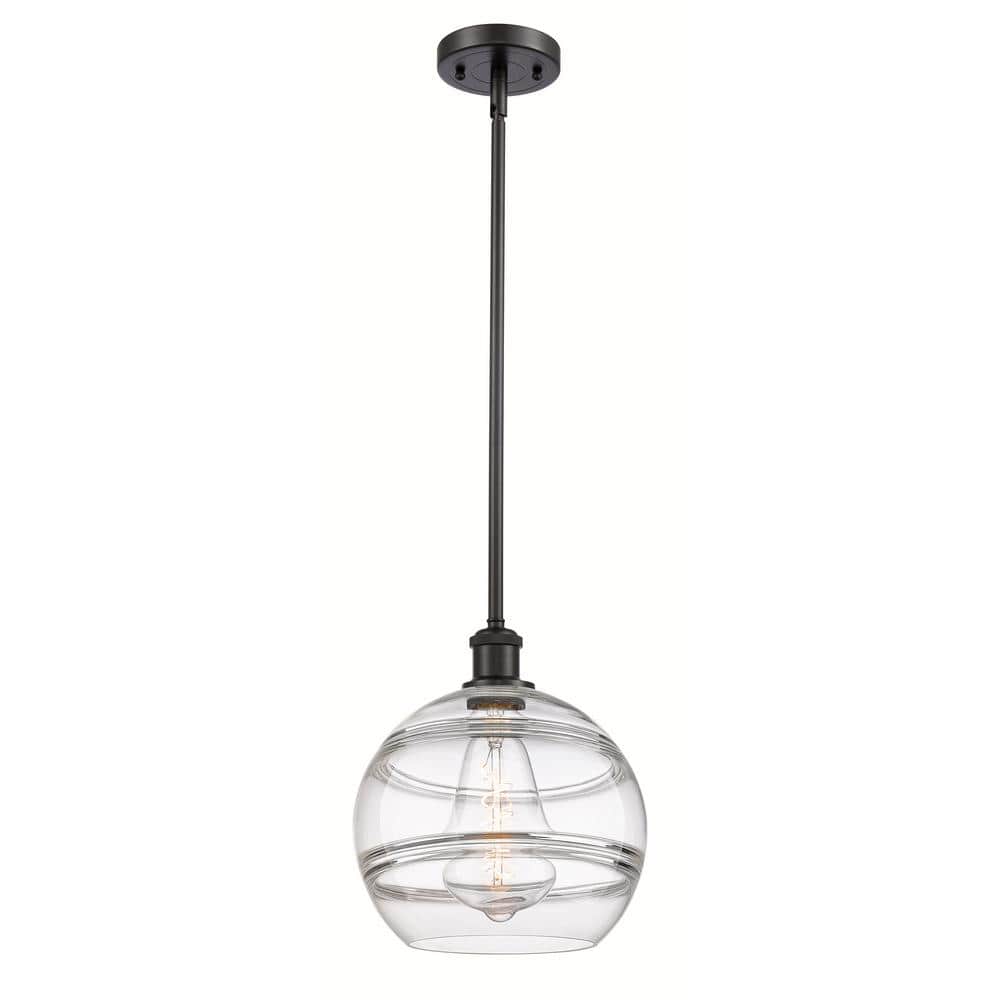 Rochester 100-Watt 1-Light Oil Rubbed Bronze Standard Mini Pendant Light with Clear Glass Shade, No Bulbs Included price history on PriceWatchPro