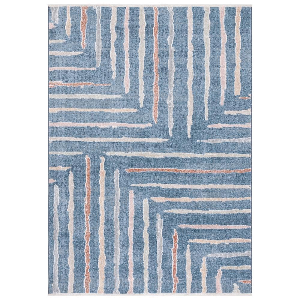 Blair Blue/Multi 5 ft. x 8 ft. Machine Washable Striped Area Rug price history on PriceWatchPro