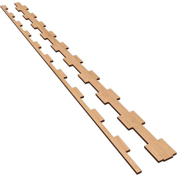 Ekena Millwork Midland 47 in. H x 0.25 in. W Slatwall Panels in Maple 30-Pack