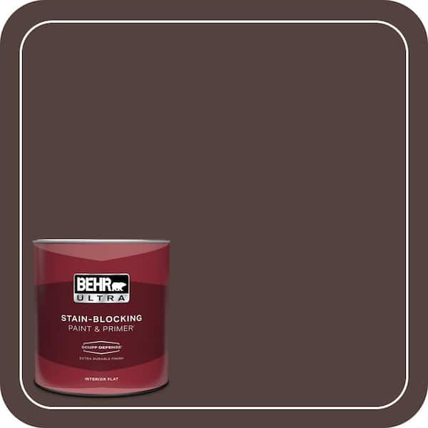 BEHR ULTRA 1 qt. #BNC-21 Double Espresso Extra Durable Flat Interior Paint & Primer