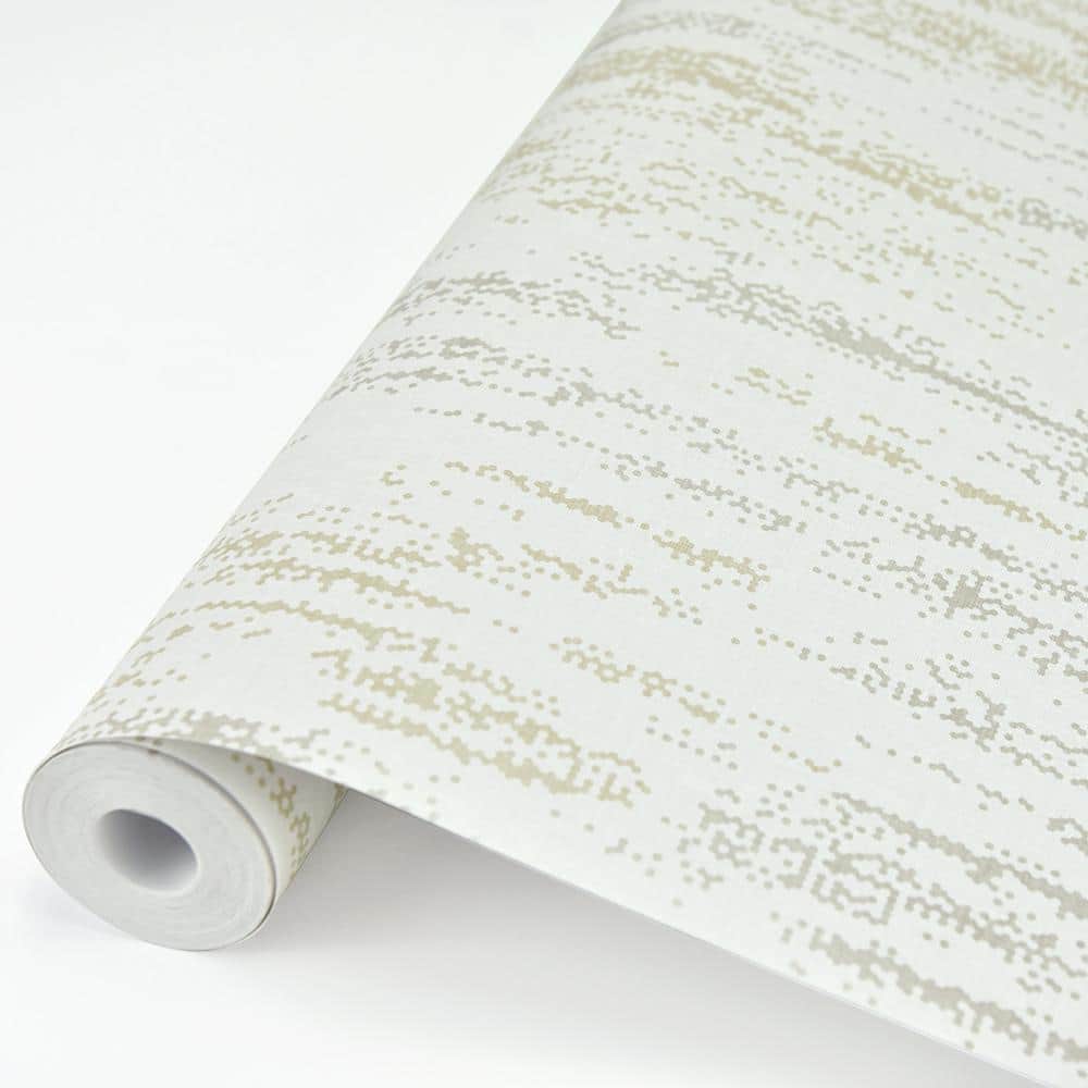 Wisp Gold and Taupe Non-Woven Removable Wallpaper