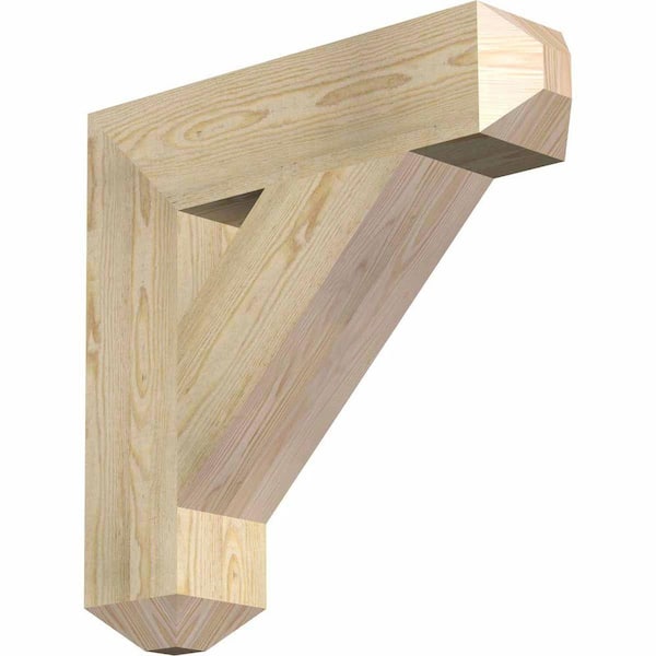 Ekena Millwork 6 in. x 26 in. x 26 in. Douglas Fir Traditional Craftsman Rough Sawn Bracket